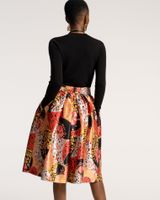Barbara Gathered Midi Skirt Abstract Print