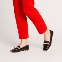 Suzanne Loafer Leather Black Oyster