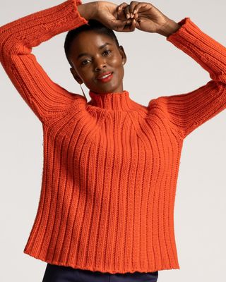 Shelby Funnelneck Sweater Tomato