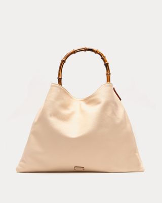 Muriel Tote Tumbled Leather Oyster