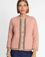 Wool Border Sweater Pink