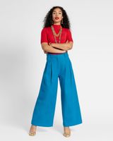 Bossy Pant Wool Turquoise