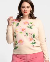 Honey Crewneck Falling Poppy Oyster Multi