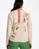 Honey Crewneck Falling Poppy Oyster Multi