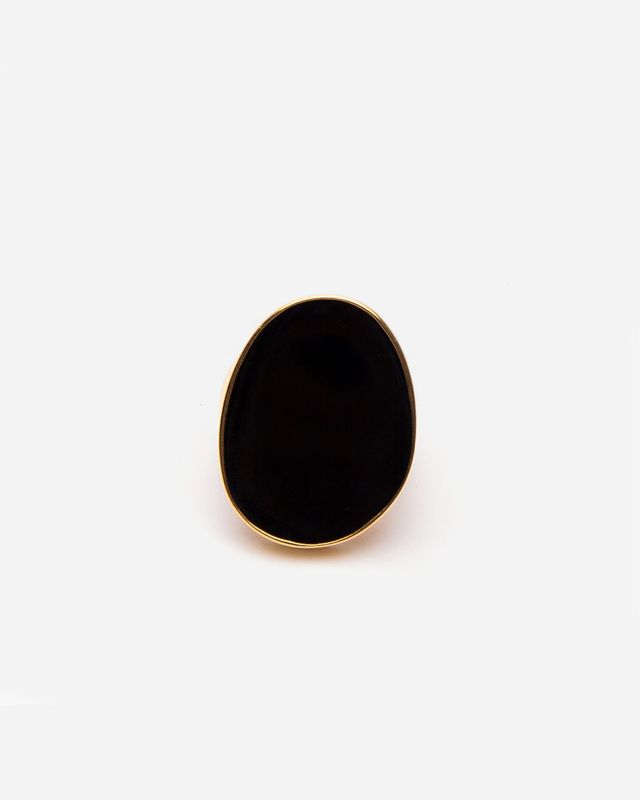 Enamel Palette Ring Black