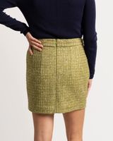 Penelope Mini Skirt Cedar Boucle Wool Green