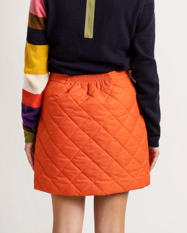Cassidy Quilted Mini Skirt Orange