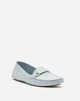 Charlie Driving Moc Tumbled Leather Light Blue