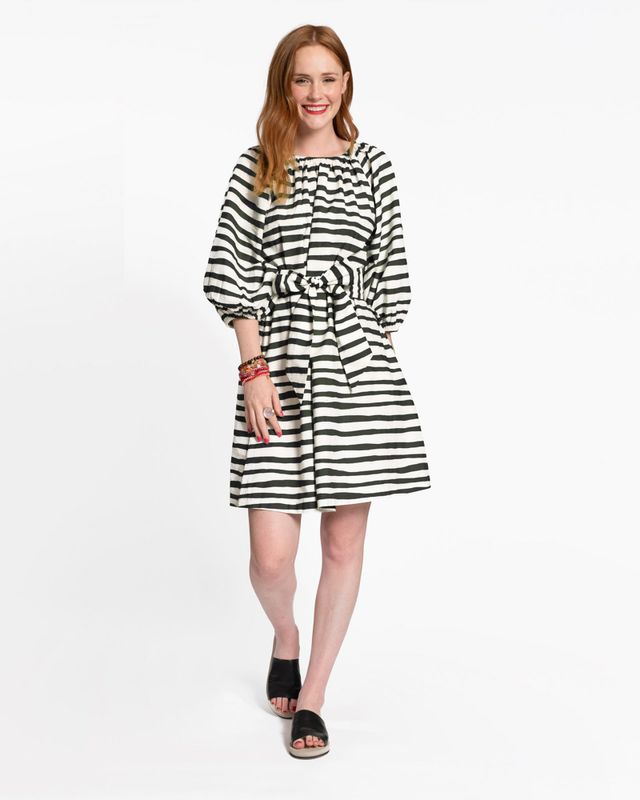 Small Cosmetic Painterly Stripe Black Oyster – Frances Valentine