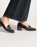 Twiggy Loafer Heel Stonegate Plaid