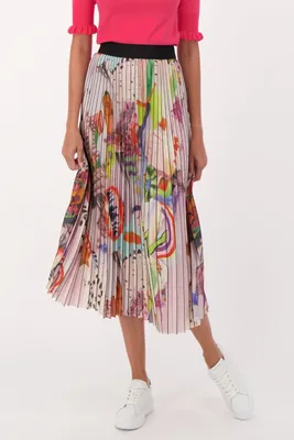ABSTRACT PLEATED SKIRT