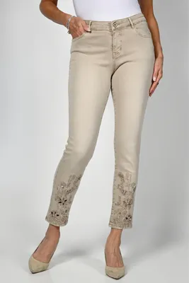 SLIM JEAN WITH EMBROIDERY