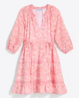 Kellie Babydoll Dress Pink Paisley