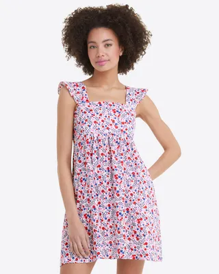 Maddie Babydoll Dress Berry Print