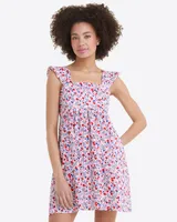 Maddie Babydoll Dress Berry Print