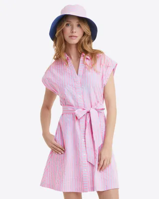 Trisha Shirtdress Seersucker Stripe