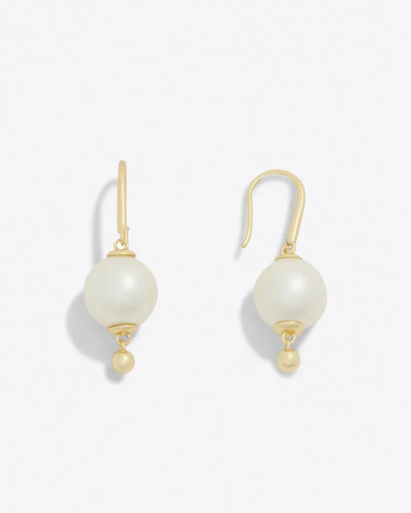 Pearl Gold Bead Earrings