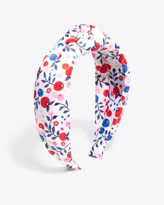 Knot Headband in Berry Print