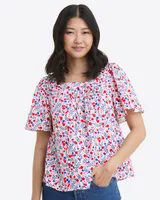 Maren Top Berry Print