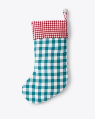 DJ x Lands' End Flannel Christmas Stocking