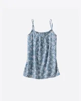 Pajama Cami Top Floral Chambray