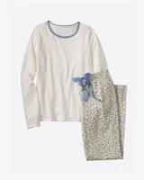 Knit Pajama Set Ditsy Floral