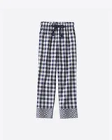 Cropped Pajama Pant Navy Gingham