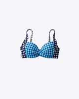 DJ x Lands' End Twist Front Underwire Bikini Top Swimsuit