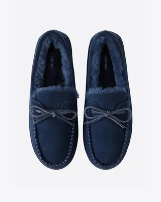 Men's Shearling Slippers Navy