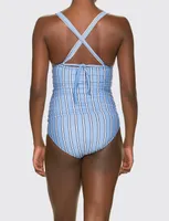 Helen Jon x Draper James Striped Convertible Tankini