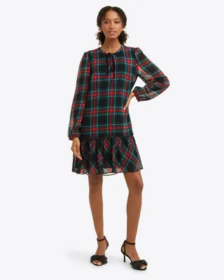 Rosanne Shift Dress Georgia Plaid