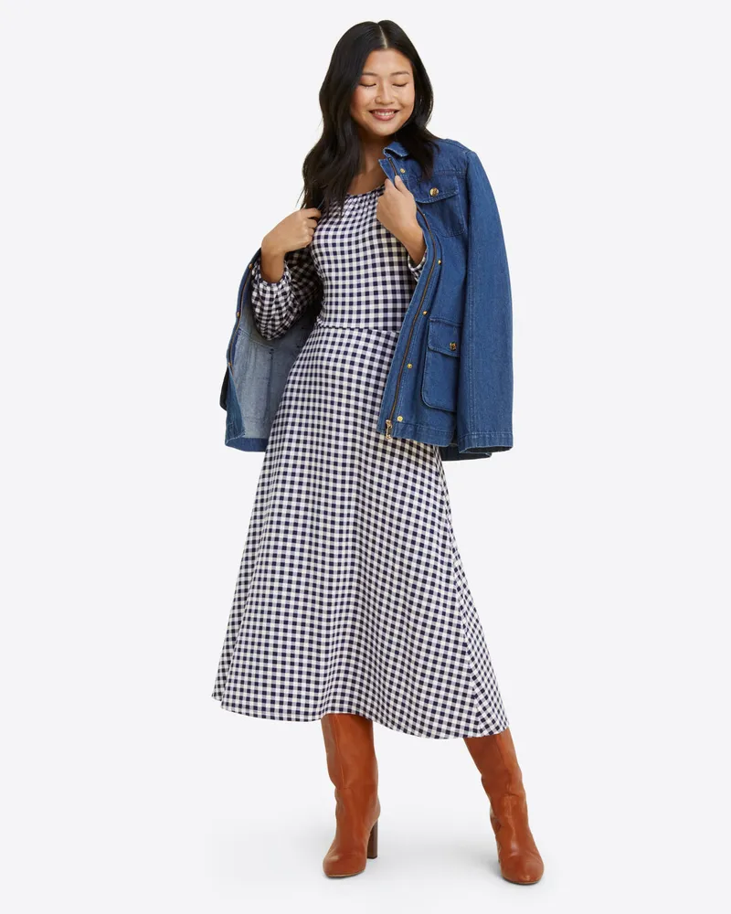 Fit & Flare Dress Gingham