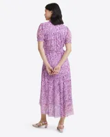 Naomi Wrap Dress Lilac Floral