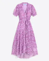 Naomi Wrap Dress Lilac Floral