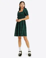 Cam Smocked Dress Blackwatch Plaid