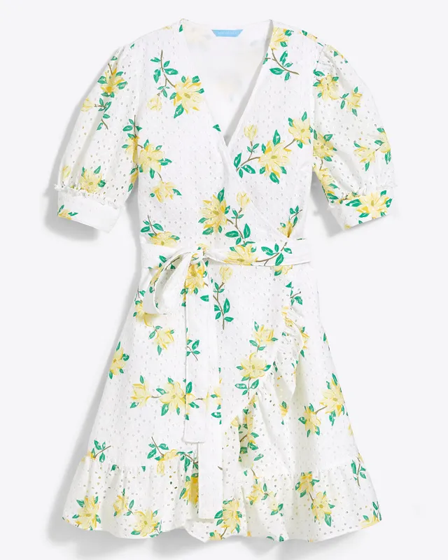 Draper James Reba Wrap Dress Magnolia Eyelet