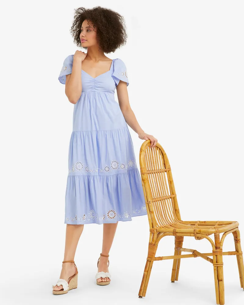 Emily Embroidered Midi Dress