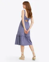 Martie Tie Back Dress Gingham Seersucker