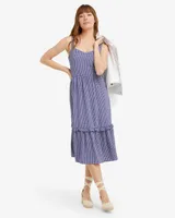 Martie Tie Back Dress Gingham Seersucker