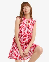 Connie Flutter Sleeve Dress Flying Daisies
