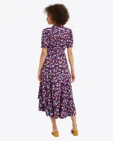 Naomi Wrap Dress Plum Floral