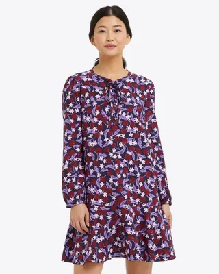 Rosanne Shift Dress Plum Floral