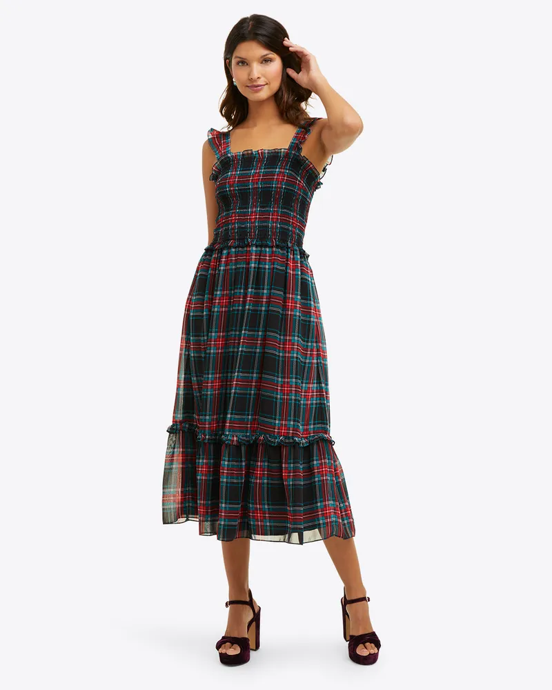 Kimberly Smocked Dress Georgia Plaid