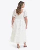 Draper James Short Sleeve Carrie Midi Dress in Lace Review (5