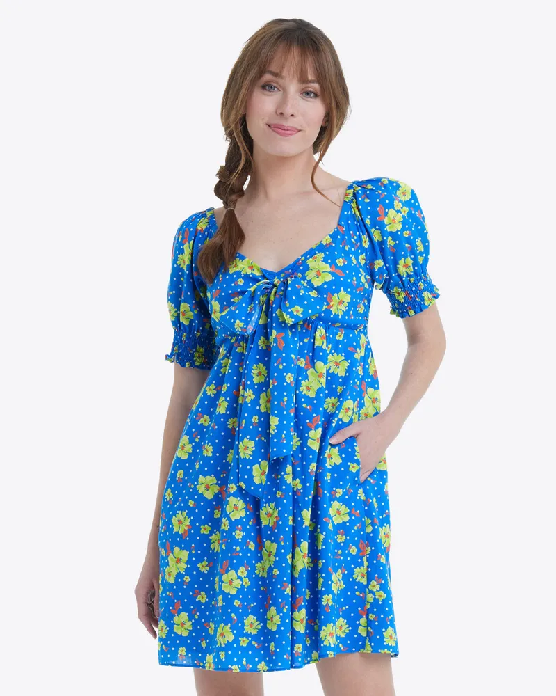 Jennifer Mini Dress Polka Dot Floral