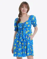 Jennifer Mini Dress Polka Dot Floral