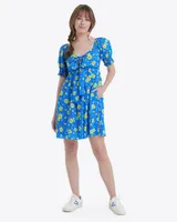 Jennifer Mini Dress Polka Dot Floral