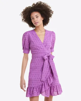 Reba Wrap Dress Eyelet