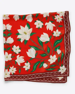 Scarf in Red Magnolia