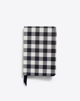 Mini Notebook in Navy Gingham